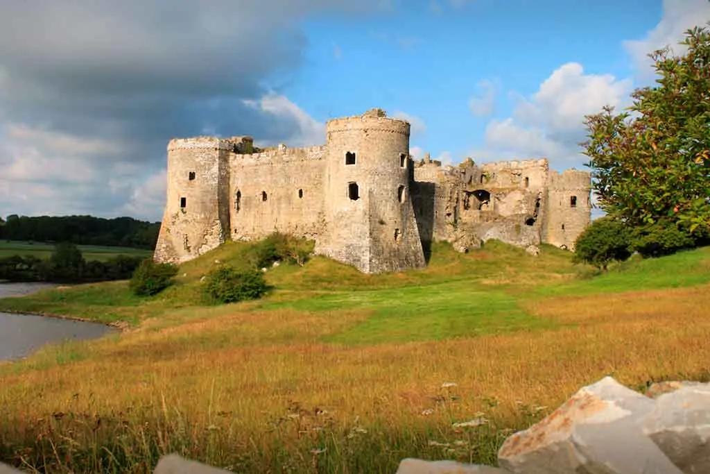 famous castles in South Wales-Carew-Castle-&-Tidal-Mill