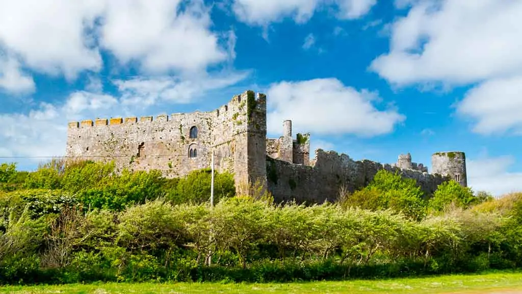 Famous castles in south Wales-Manorbier-Castle