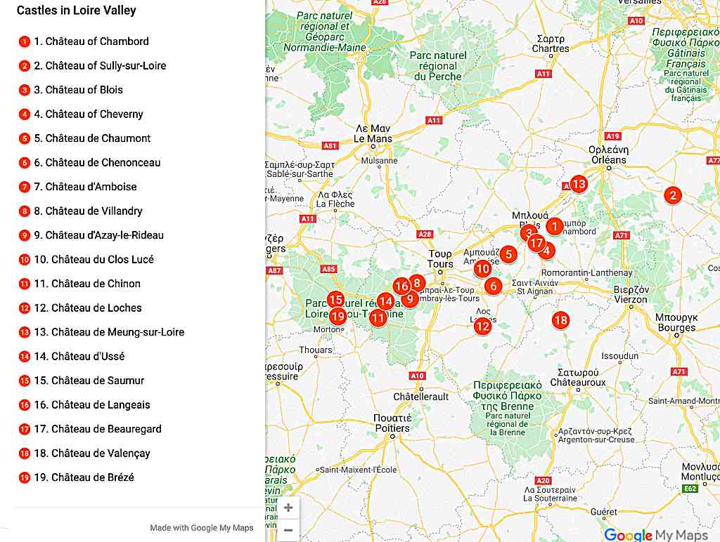 Infikovat Příručka sponzor chateaux de la loire map svědectví odliv Přímo