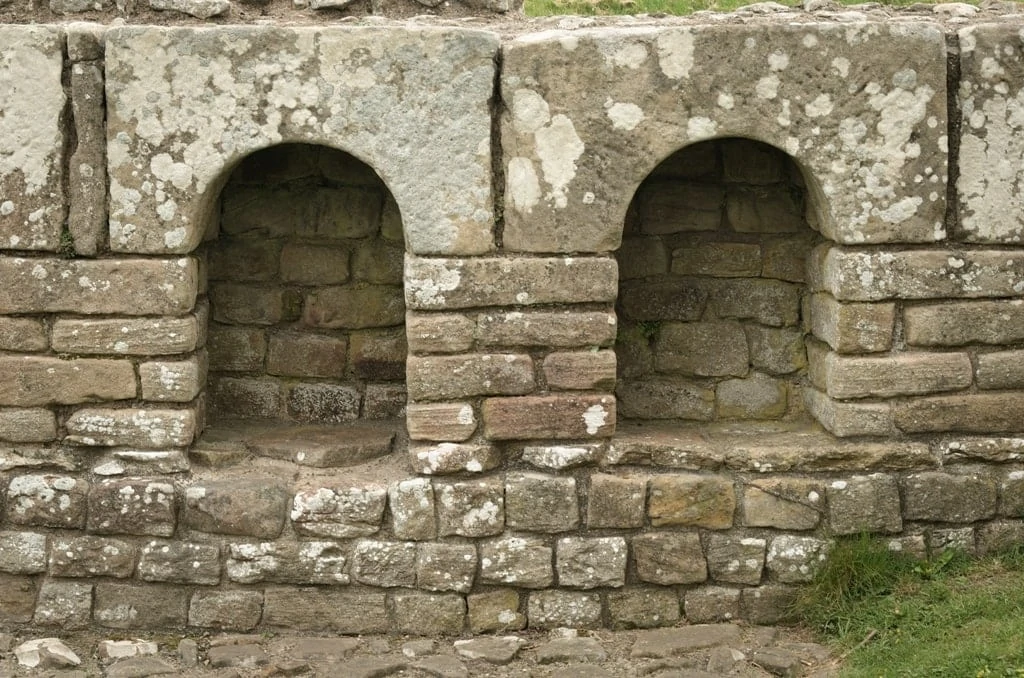 Bath house alcoves at Chesters Roman fort