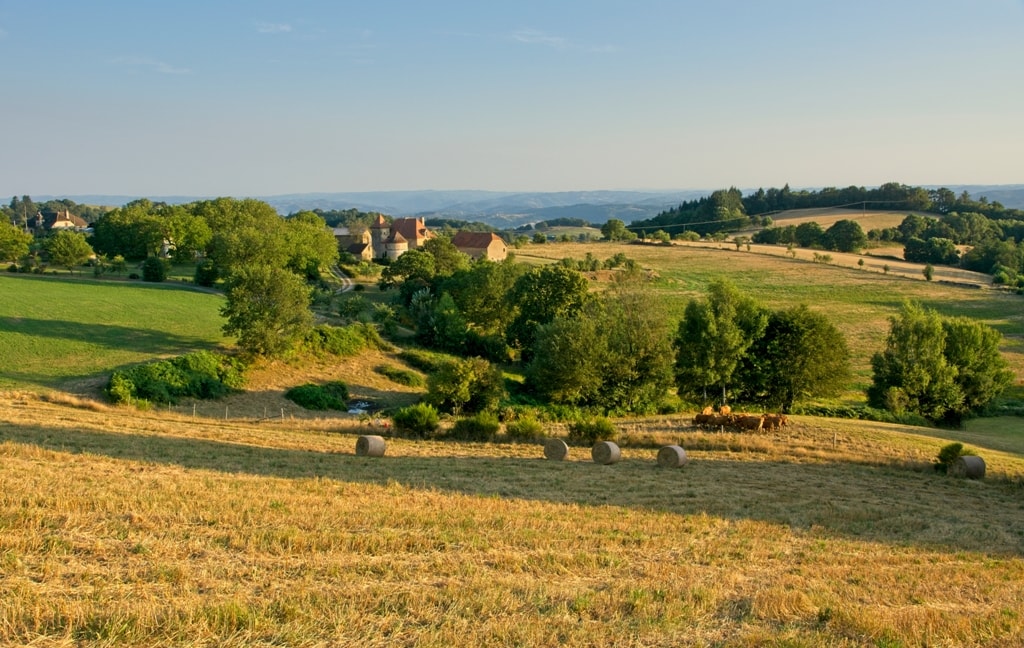 Countryside near St Cere in the Lot valley in France