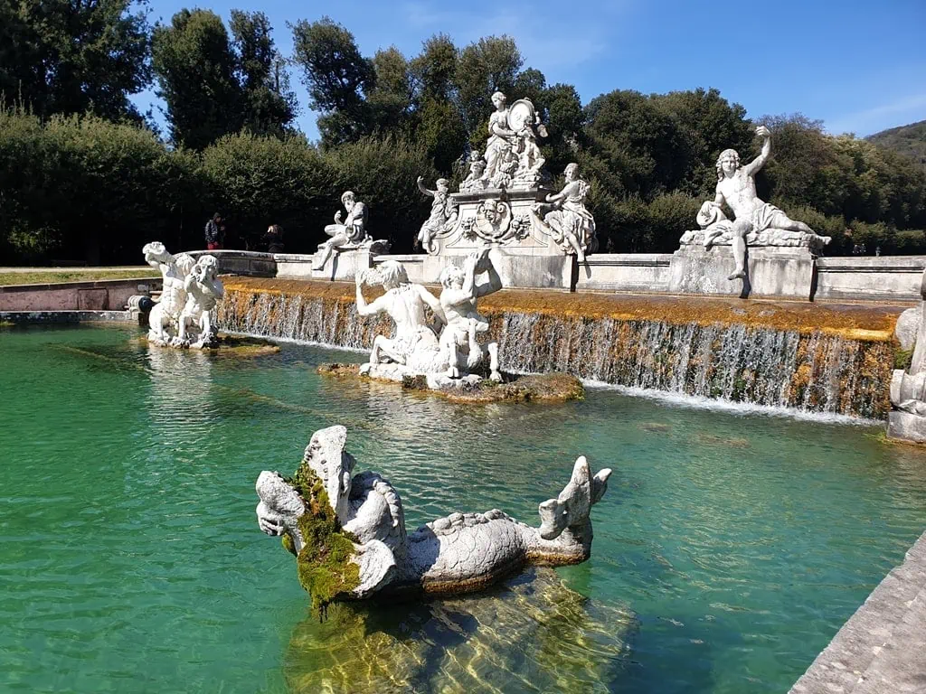 beautiful fountain in the Royal Palace of Caserta 
