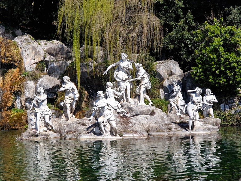 Fountain in the garden of the Royal Palace of Caserta 